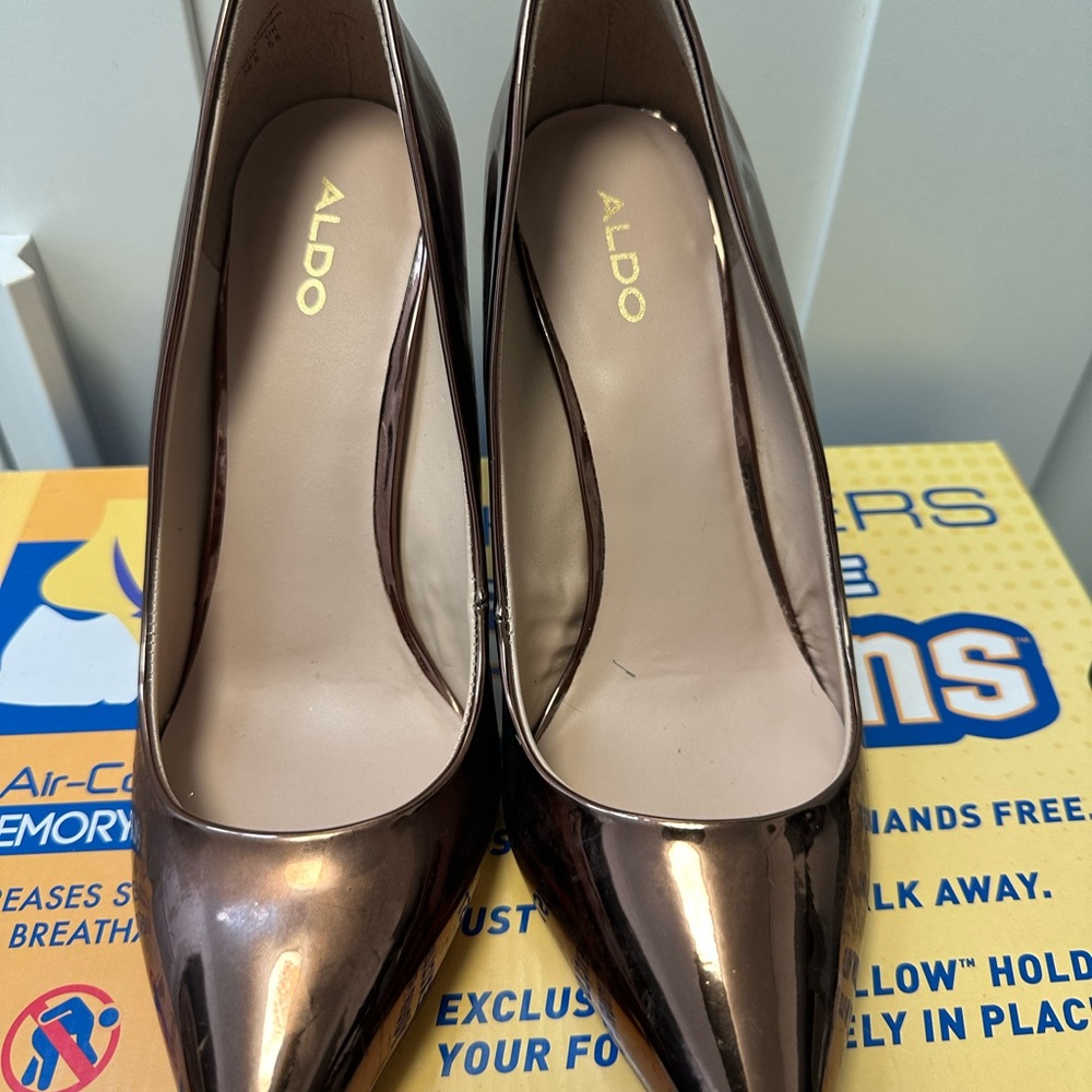 ALDO Metallic Bronze Pointed-Toe Pumps
